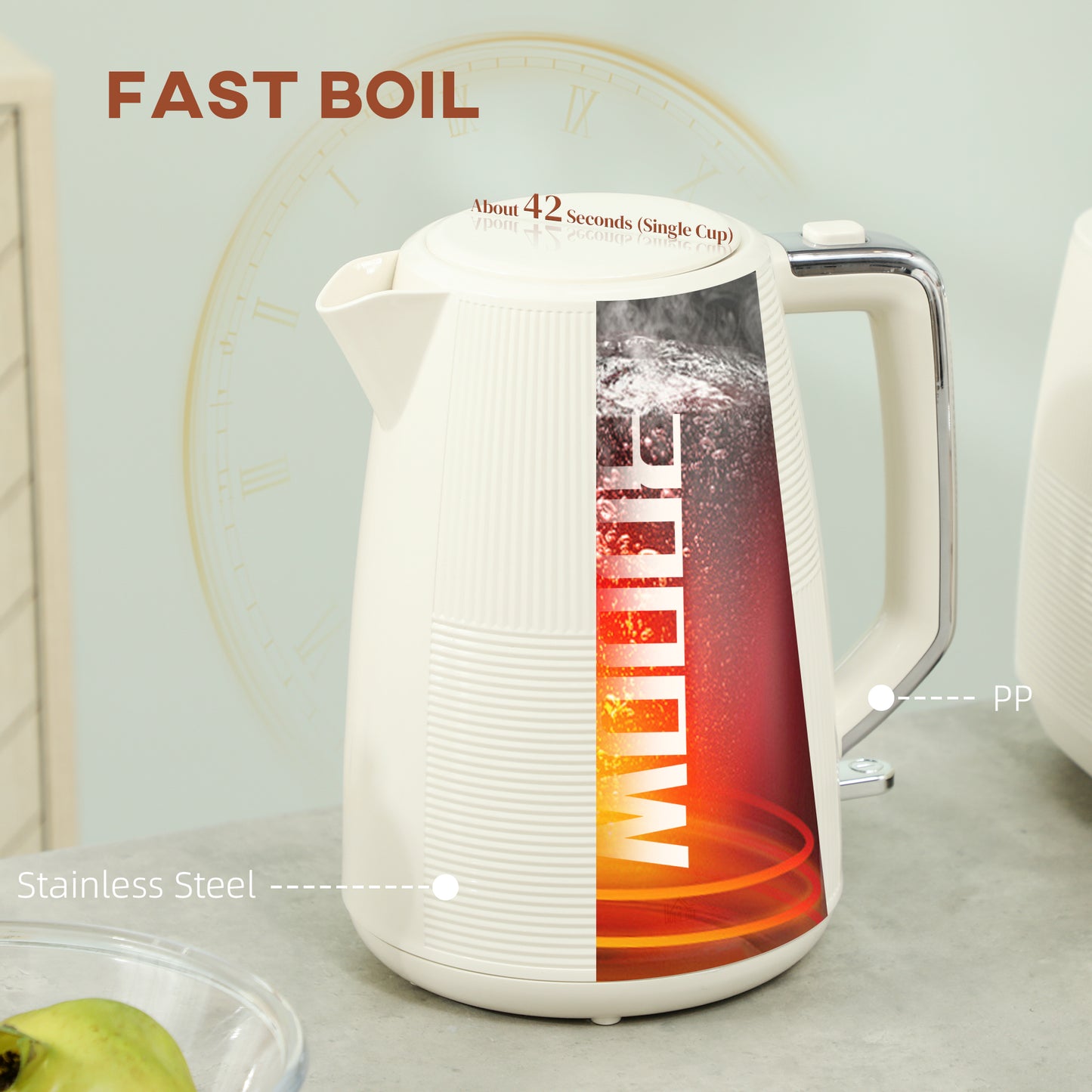 Kettle & Toaster Set – 1.7L Fast Boil + 2 Slice Toaster