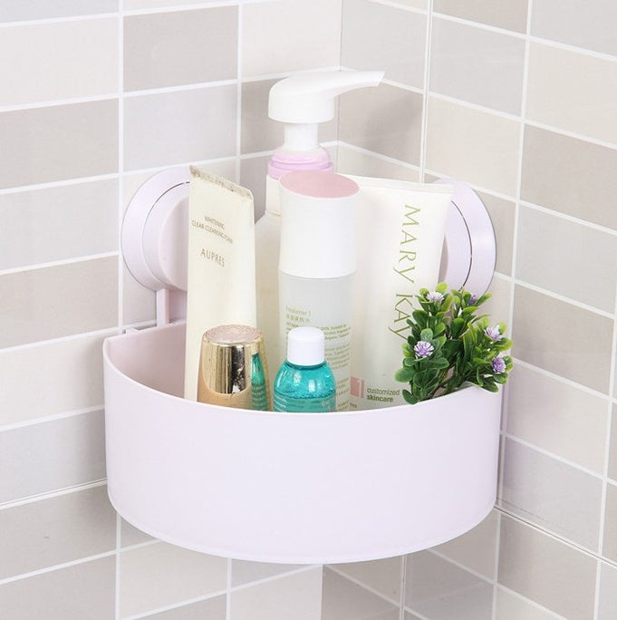 Powerful Suction Corner Bathroom Shelf
