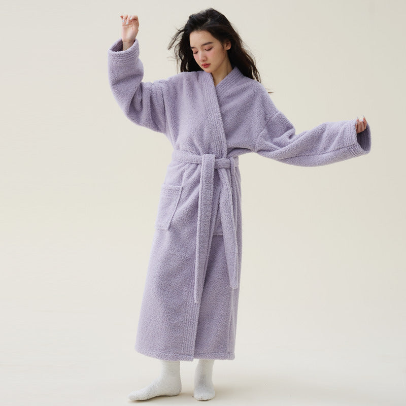 Coral Fleece Unisex Bathrobe