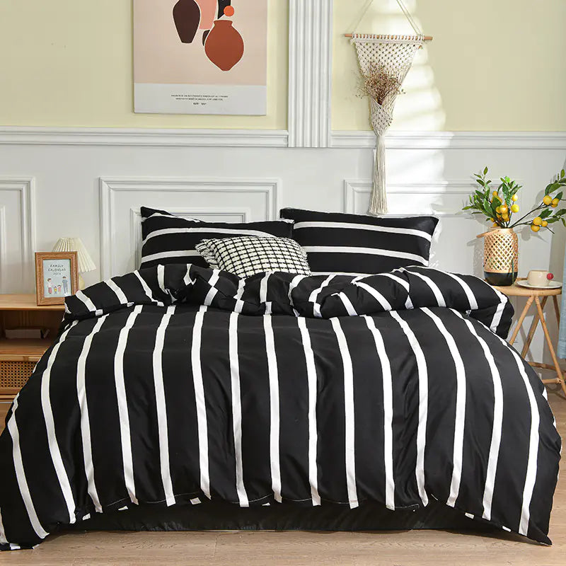 Aloe Cotton Printed Four-Piece Bedding Set (UK King Size 1.5m & Super King 1.8m)