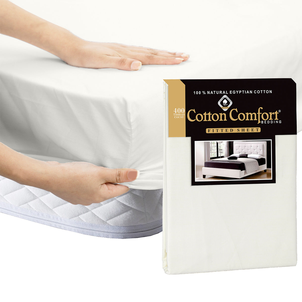 100% Egyptian Cotton 35Cm Extra Deep Fitted Sheet 400 TC 25Cm Bed Sheets UK Size
