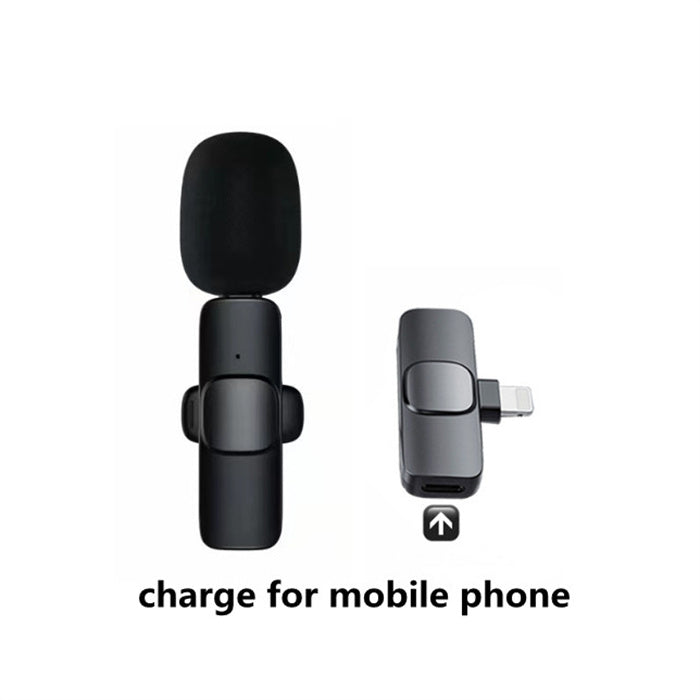 Wireless Lavalier Clip-On Microphone for iPhone, Android, Laptop (Lightning / USB-C)