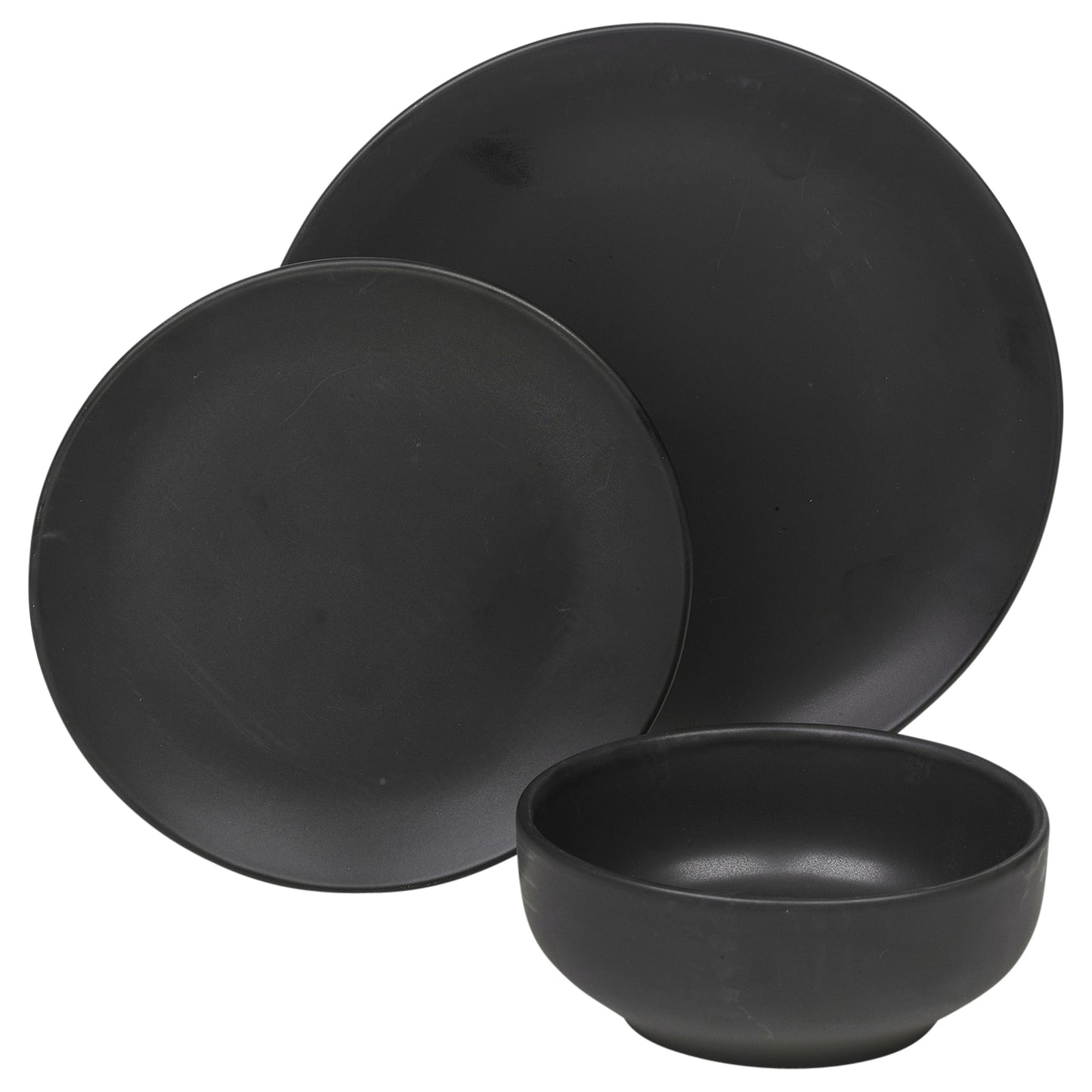 Coloured Stone Ceramic 12/24 Piece Dinnerware Crockery Plates Bowls Dining Set