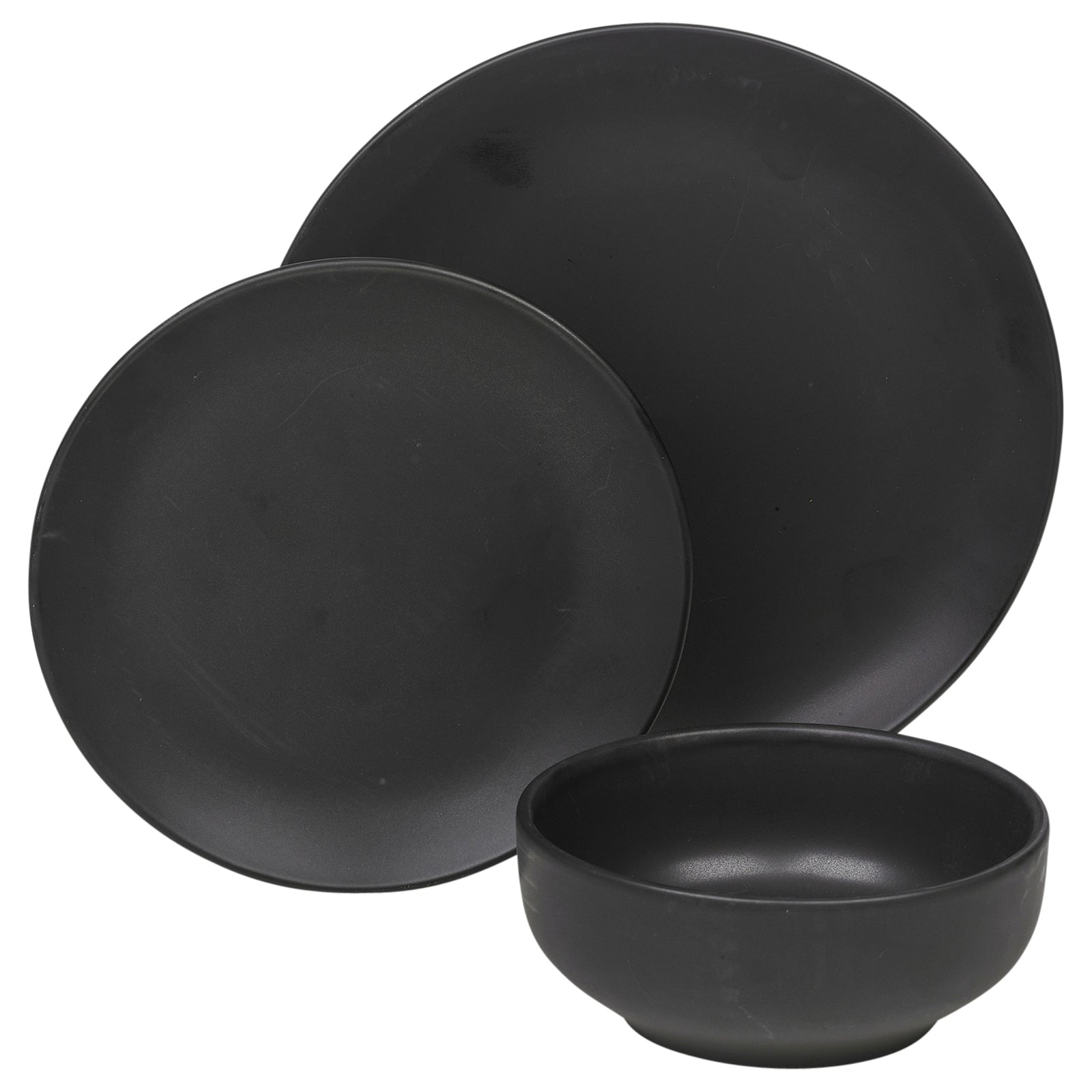 Coloured Stone Ceramic 12/24 Piece Dinnerware Crockery Plates Bowls Dining Set