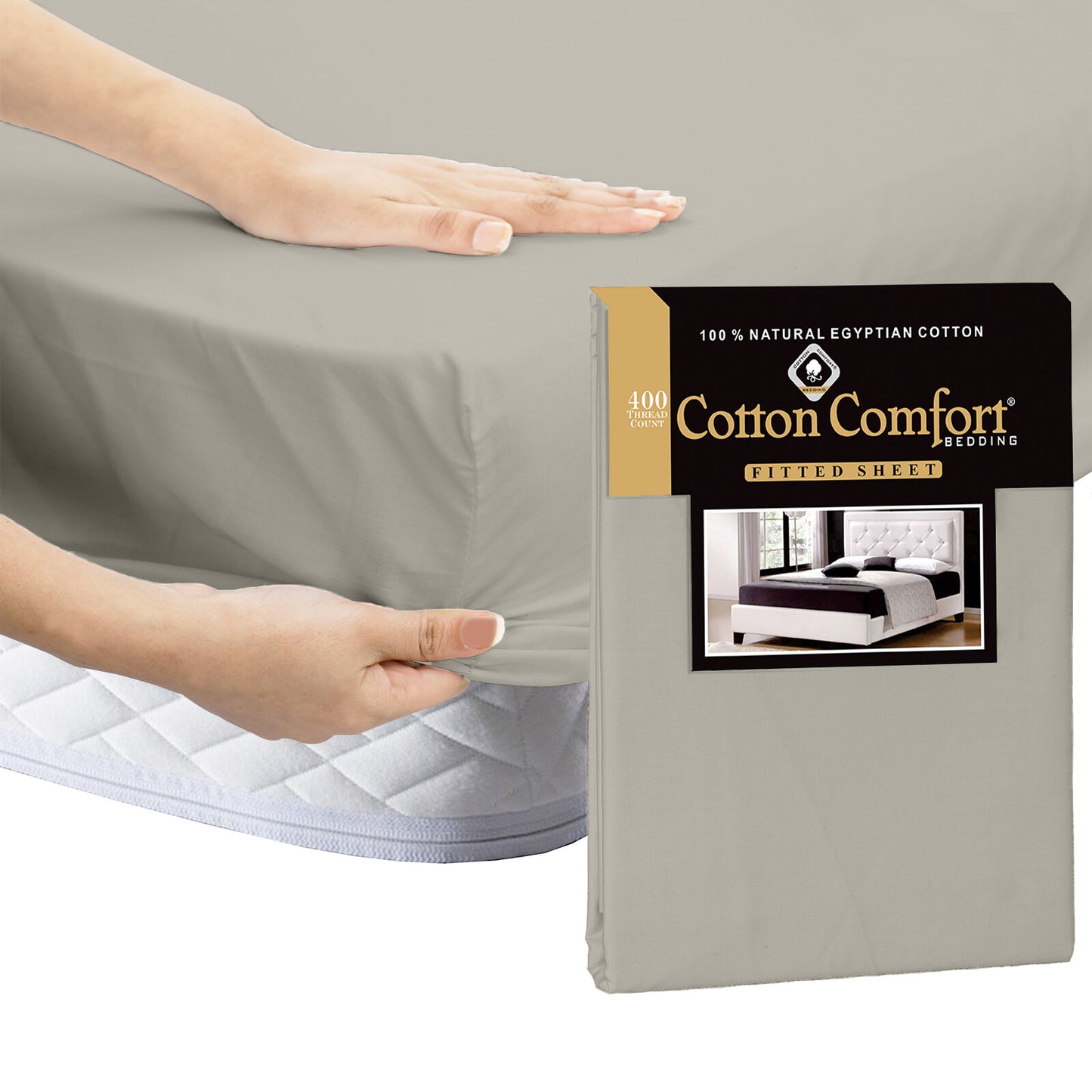 100% Egyptian Cotton 35Cm Extra Deep Fitted Sheet 400 TC 25Cm Bed Sheets UK Size