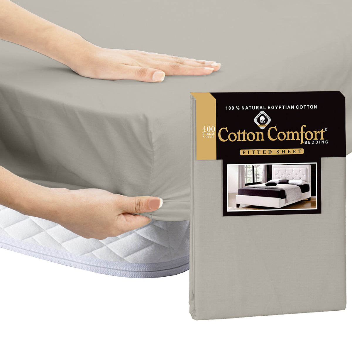 100% Egyptian Cotton 35Cm Extra Deep Fitted Sheet 400 TC 25Cm Bed Sheets UK Size