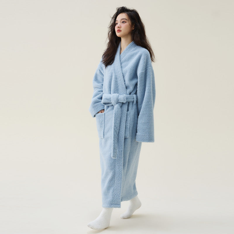 Coral Fleece Unisex Bathrobe