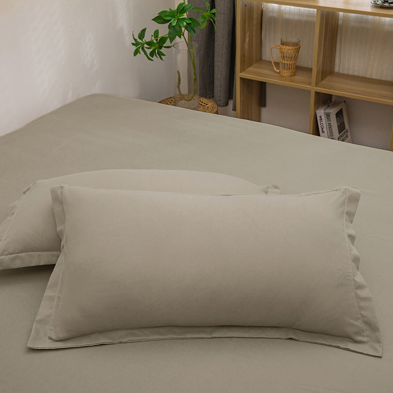 Plain Washed Cotton Pillowcase (48 × 74cm)