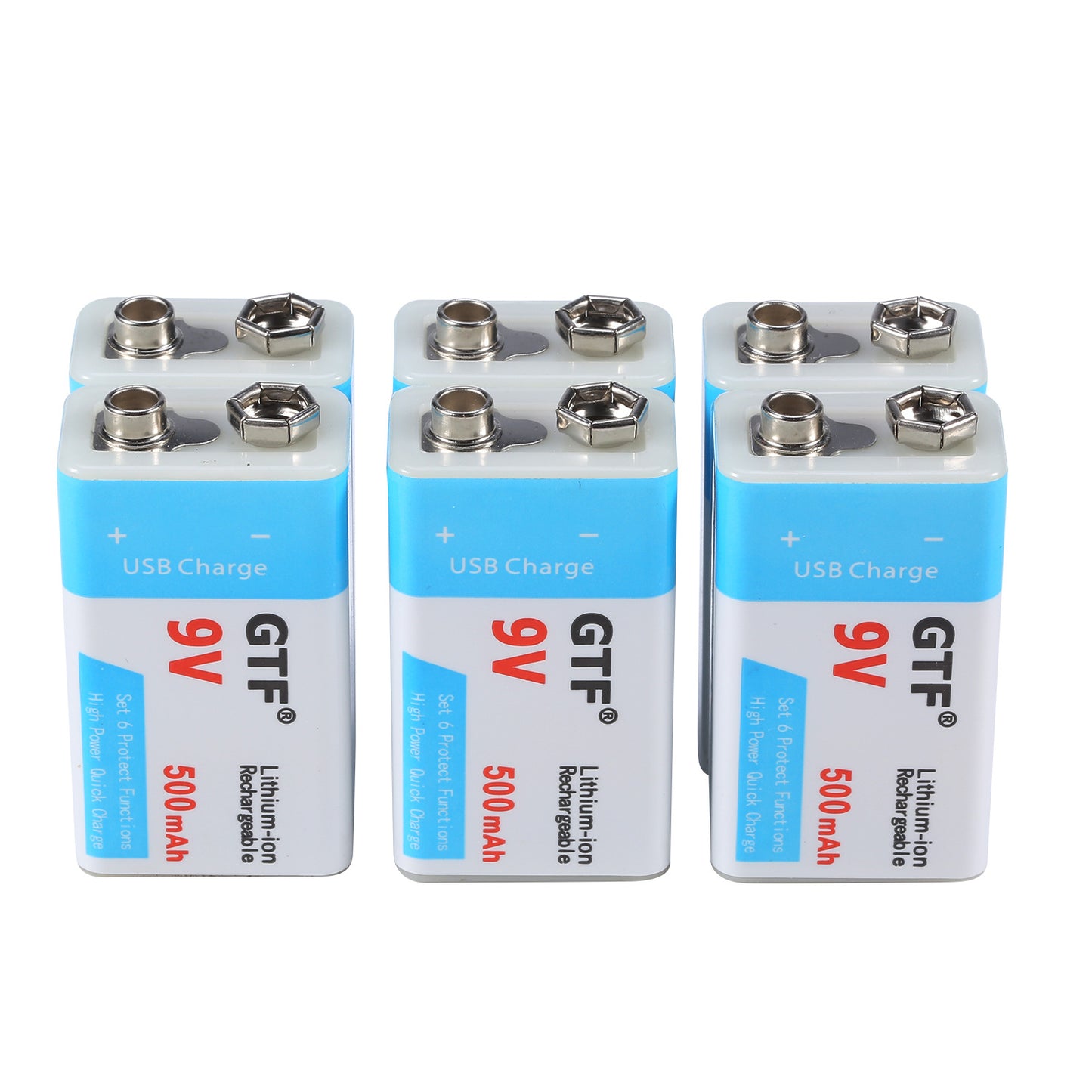 USB Rechargeable 9V Battery (With Charging Cable)