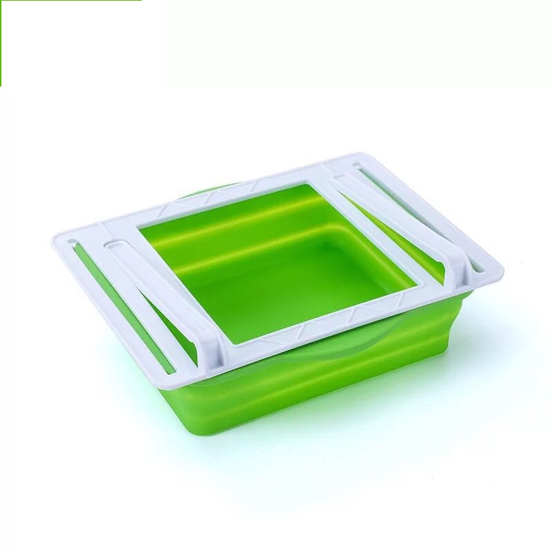 Fridge Organiser with Foldable Storage Boxes (Transparent)