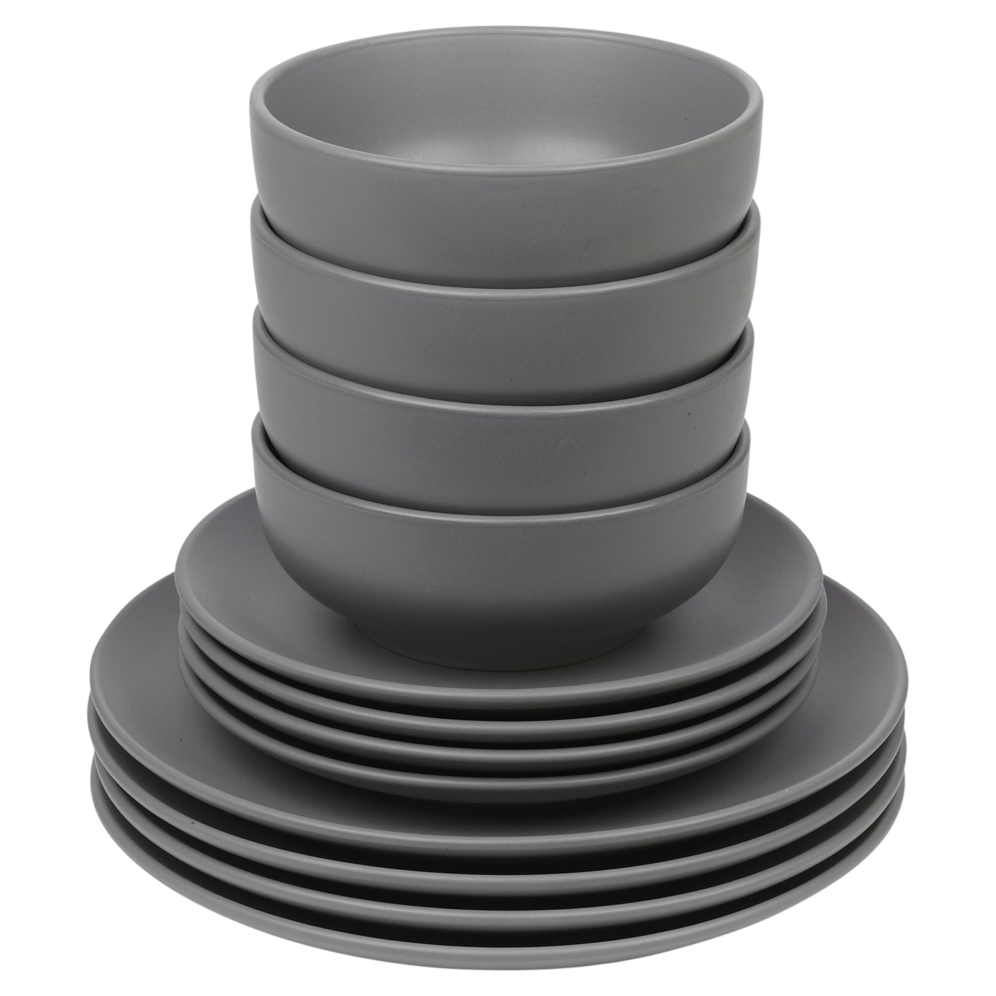 Coloured Stone Ceramic 12/24 Piece Dinnerware Crockery Plates Bowls Dining Set