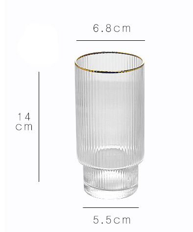 Ribbed Glass Drinking Tumbler