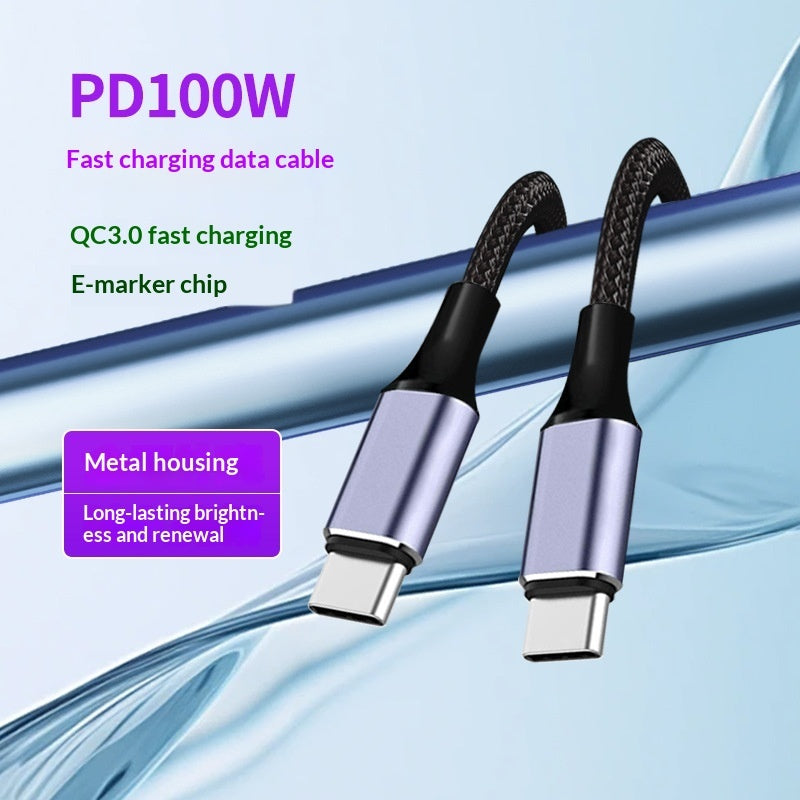 Dual-Port Fast-Charging USB-C to USB-C Cable