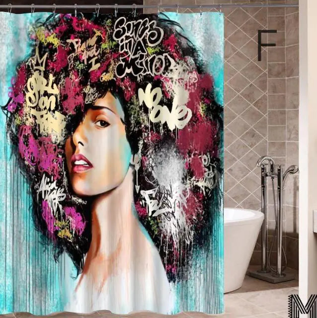 African-Inspired Shower Curtains