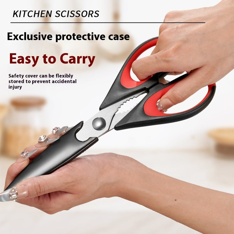 Stainless Steel Kitchen Scissors (With Cover)