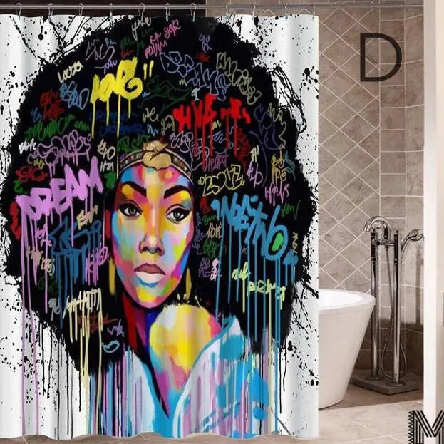 African-Inspired Shower Curtains