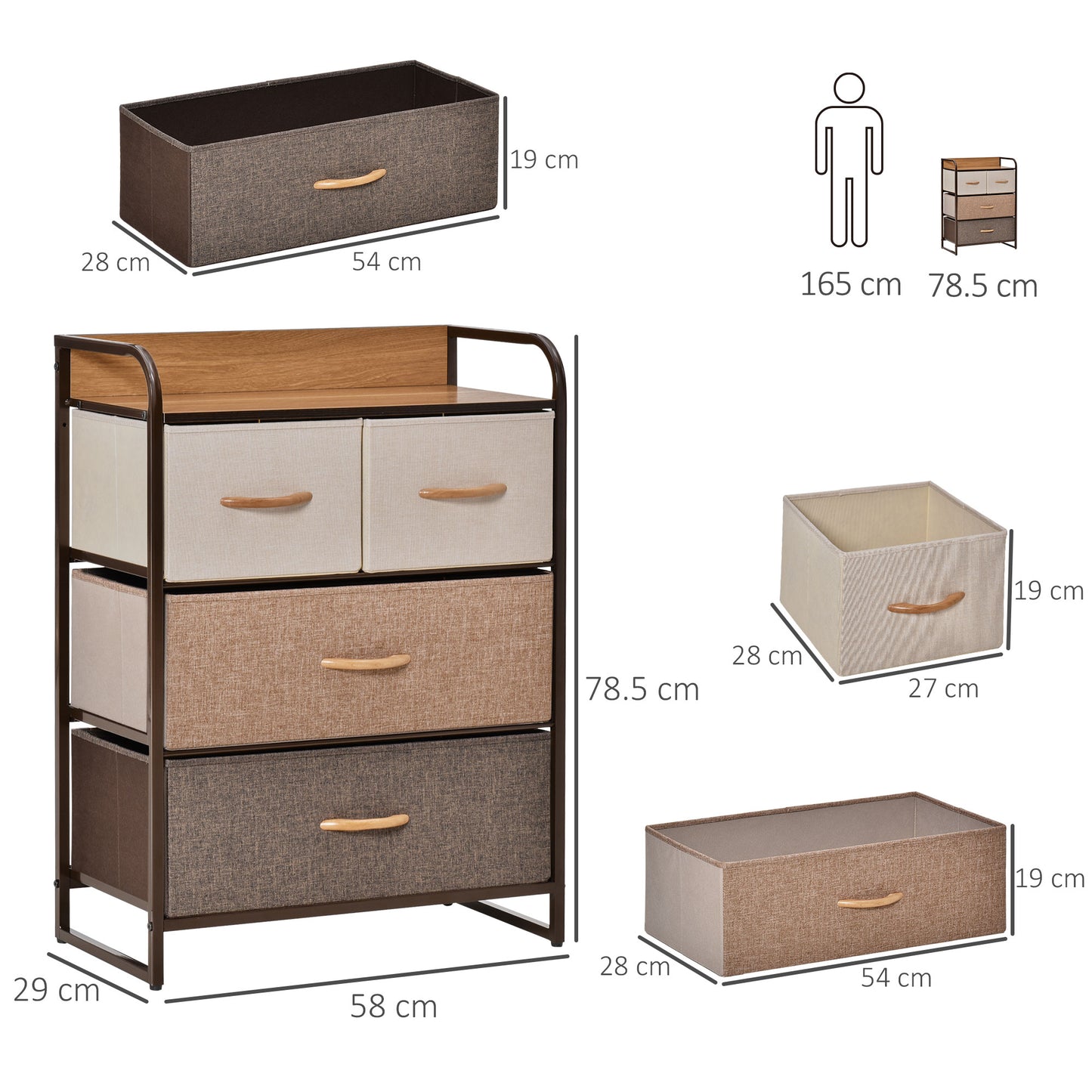 Lightweight 4-Drawer Dresser