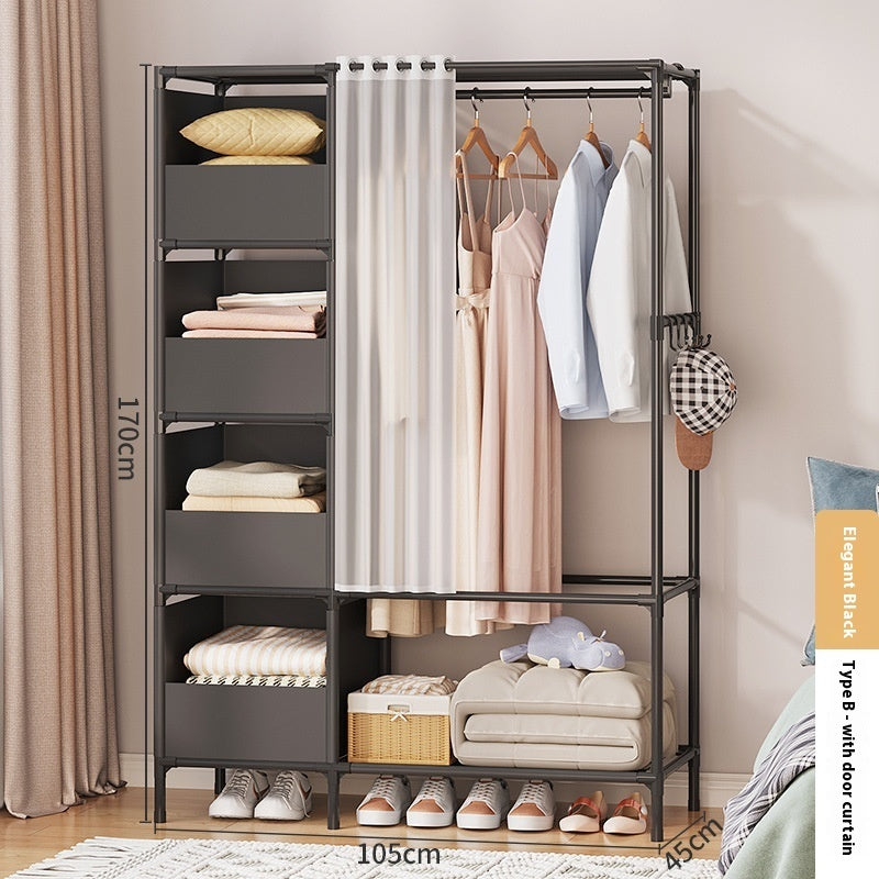 Simple Assembly Wardrobe – Lightweight Metal Frame