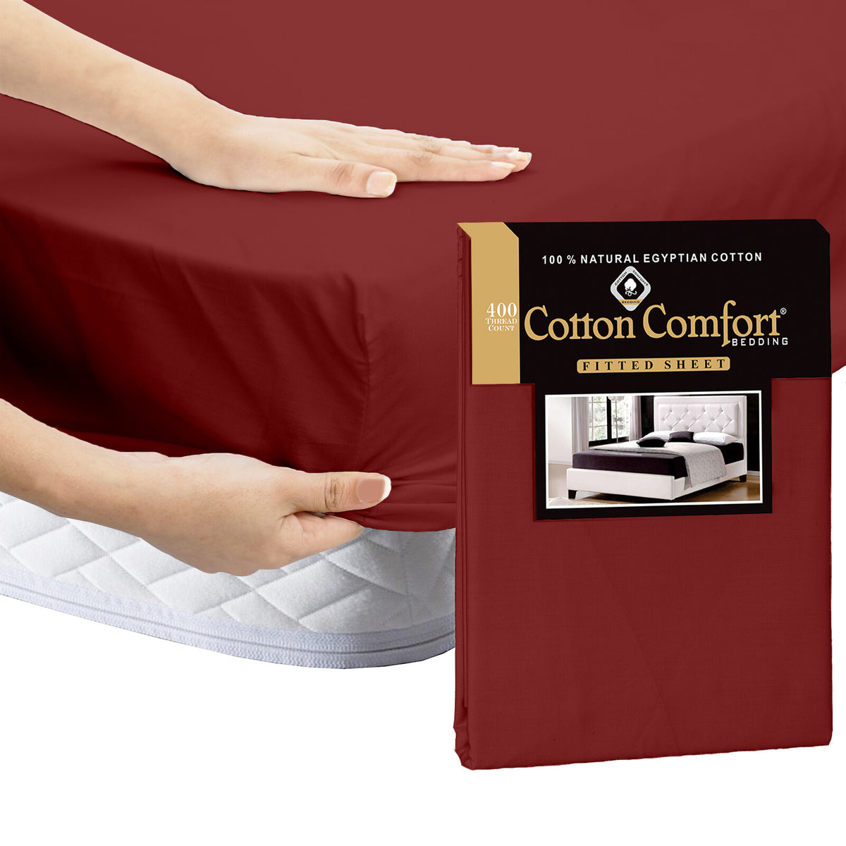 100% Egyptian Cotton 35Cm Extra Deep Fitted Sheet 400 TC 25Cm Bed Sheets UK Size