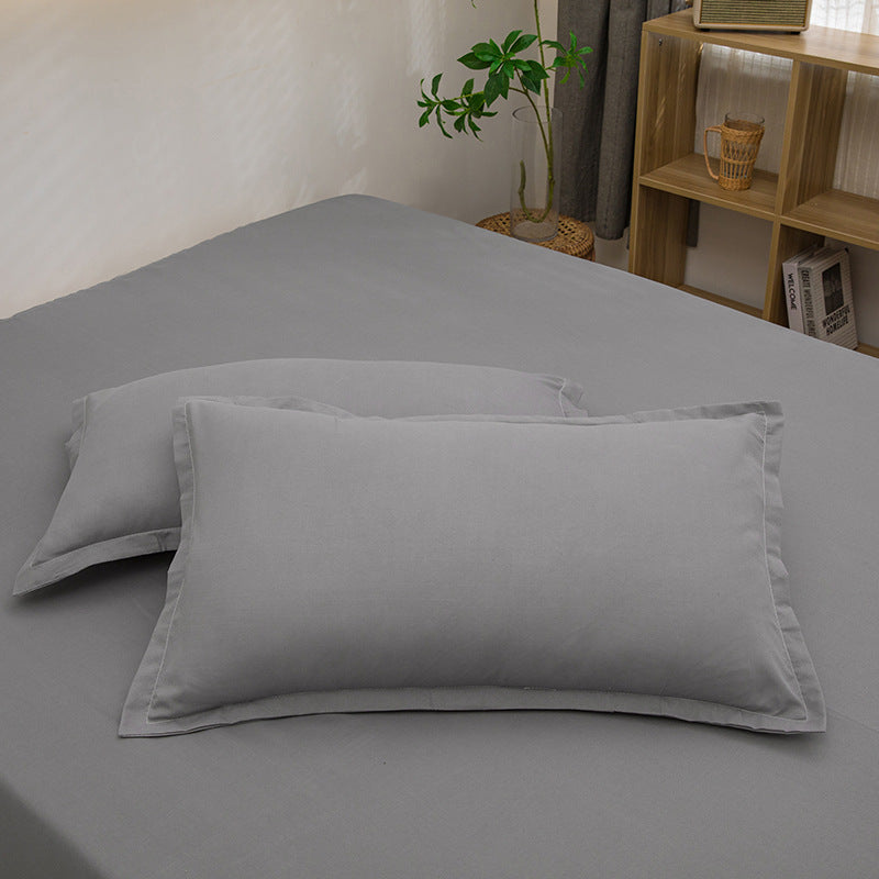 Plain Washed Cotton Pillowcase (48 × 74cm)