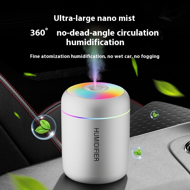 Small Seven-colour Ambience Light Desktop Mini Humidifier (USB)