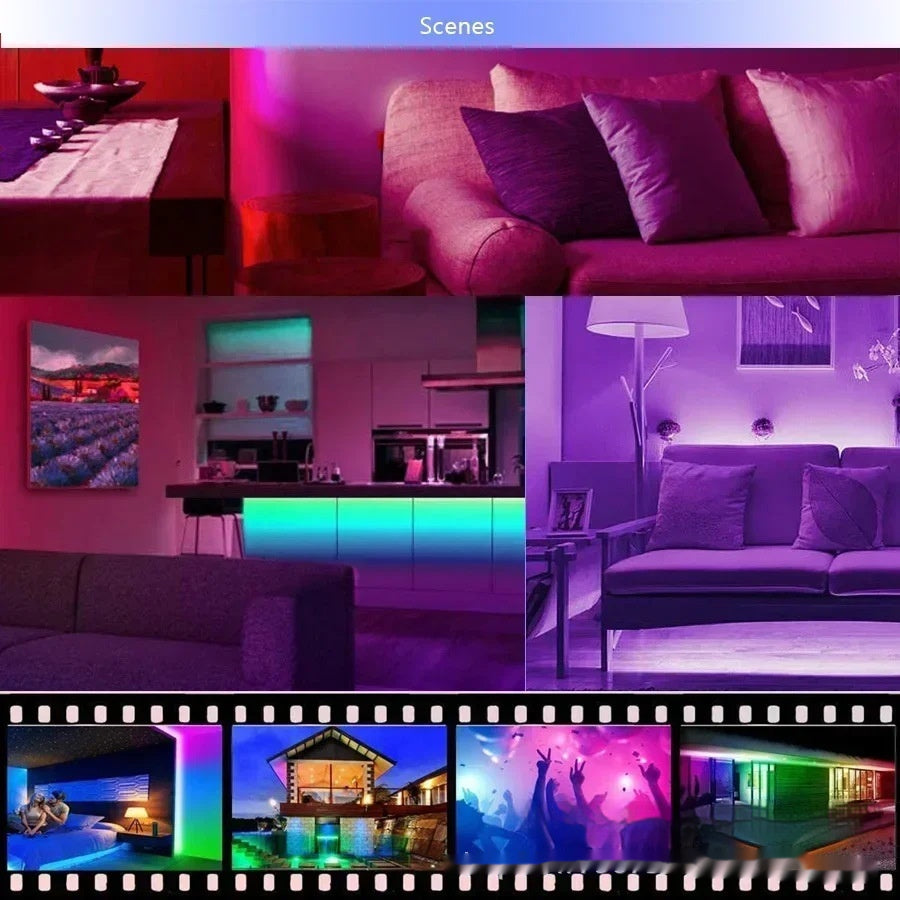RGB LED Light Strip – Bluetooth App & Remote Control (USB 5V)