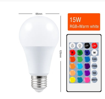 Colour Remote Control RGB Light Bulb (15 W / E27)
