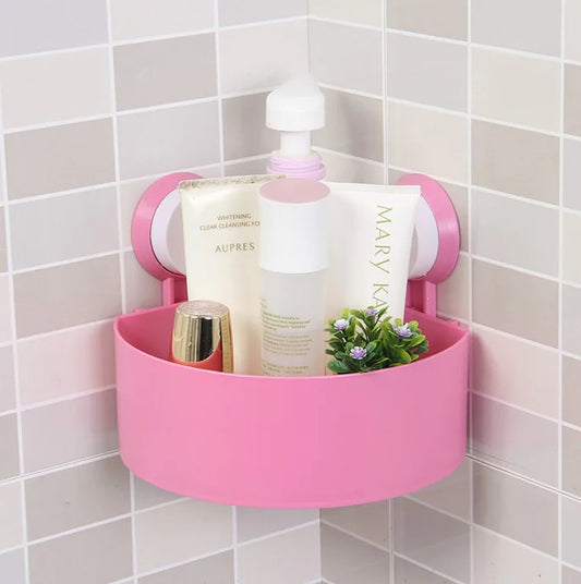 Powerful Suction Corner Bathroom Shelf