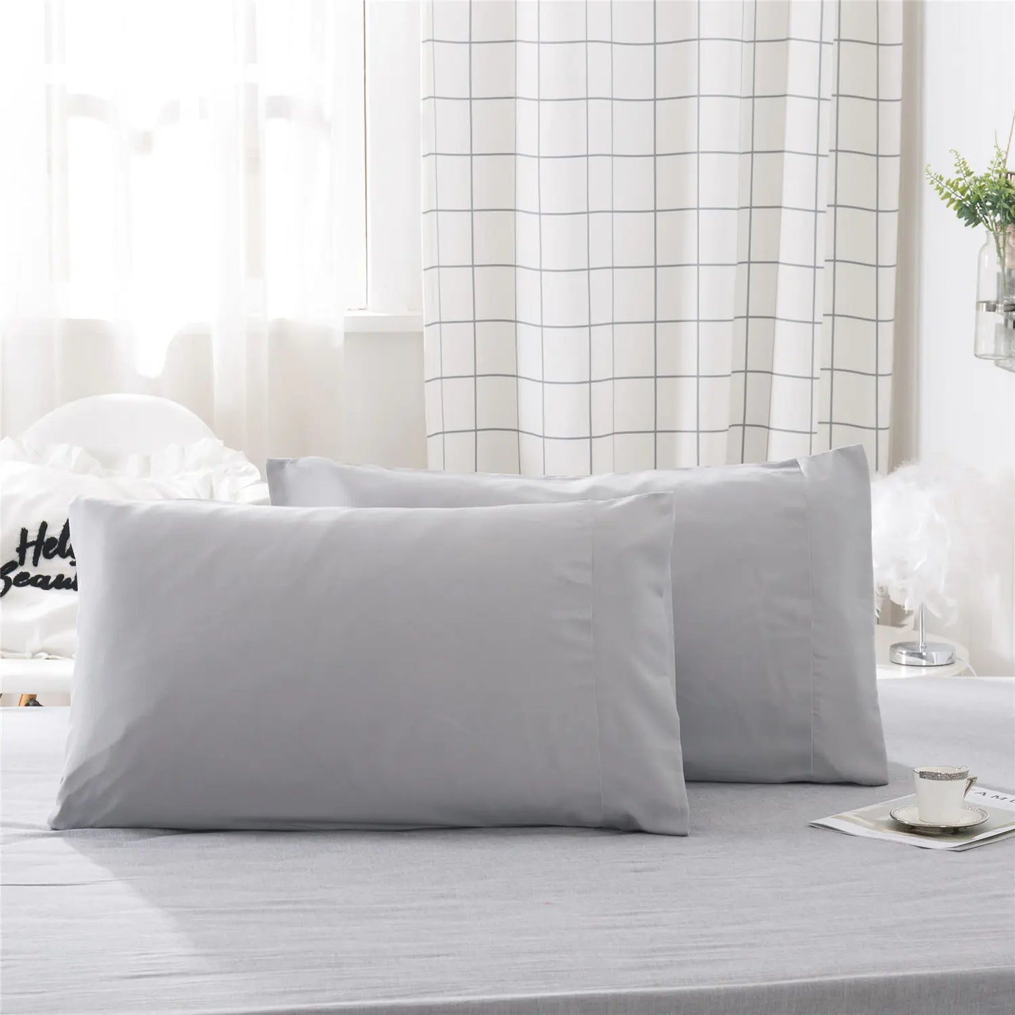Solid Colour Pillowcase Set (2-Pack)