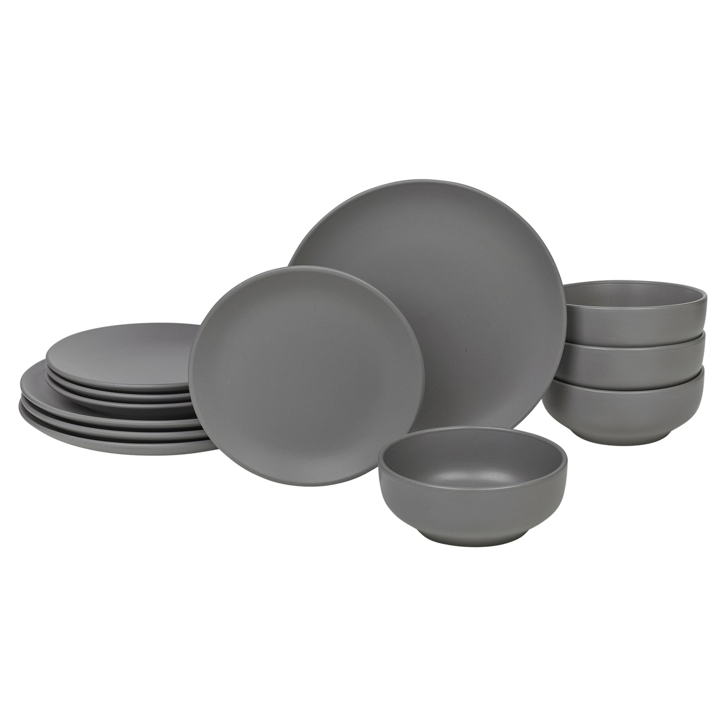 Coloured Stone Ceramic 12/24 Piece Dinnerware Crockery Plates Bowls Dining Set