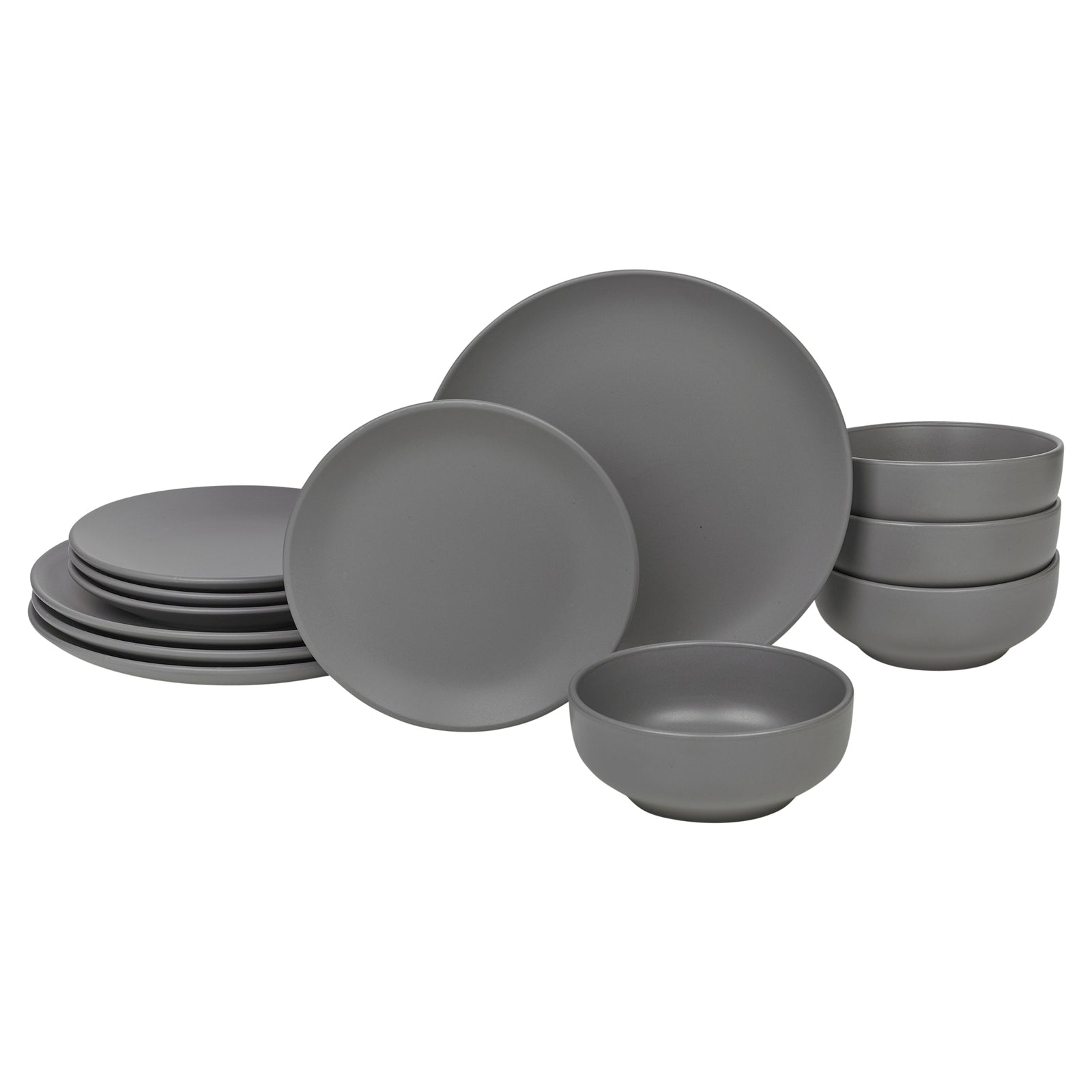 Coloured Stone Ceramic 12/24 Piece Dinnerware Crockery Plates Bowls Dining Set