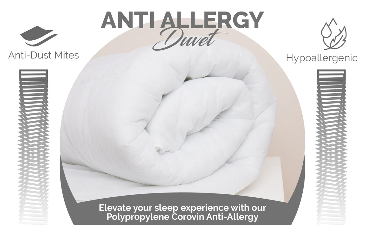 ANTI ALLERGY DUVET QUILT 4.5 10.5 13.5 15 TOG BEDDING SINGLE DOUBLE KING SIZE UK
