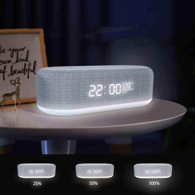 4-in-1 Bedside Alarm Clock, Wireless Charger & Night Light