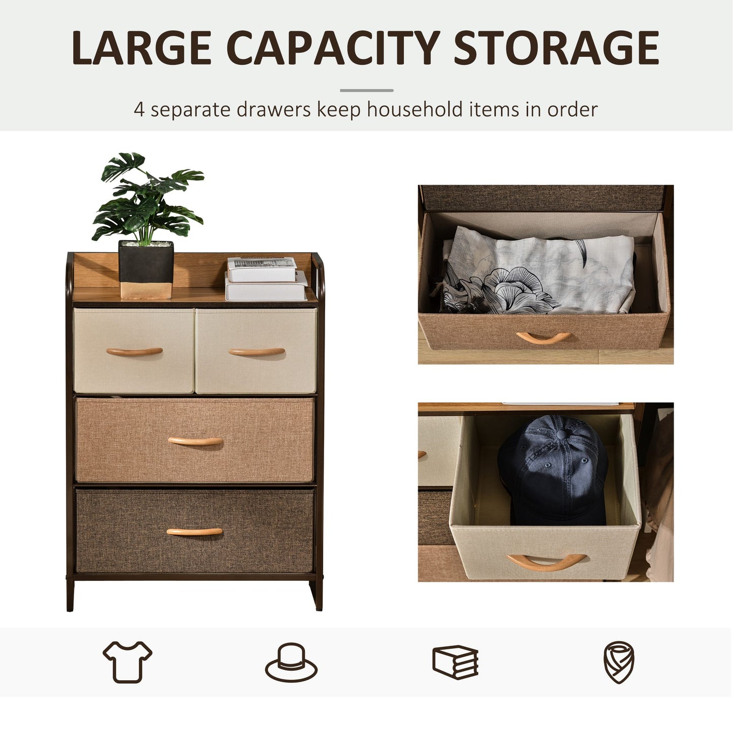 Lightweight 4-Drawer Dresser