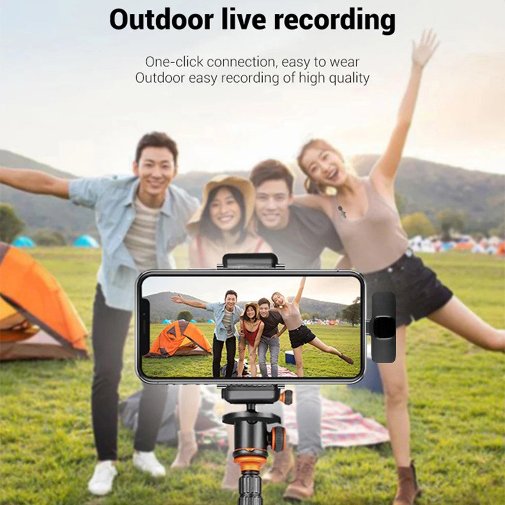 Wireless Lavalier Clip-On Microphone for iPhone, Android, Laptop (Lightning / USB-C)