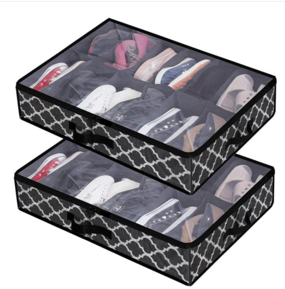 Sophisticated Shoe Organizer with Under-Bed Storage (One Piece)