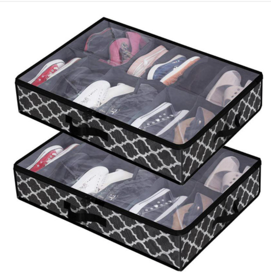 Sophisticated Shoe Organizer with Under-Bed Storage (One Piece)