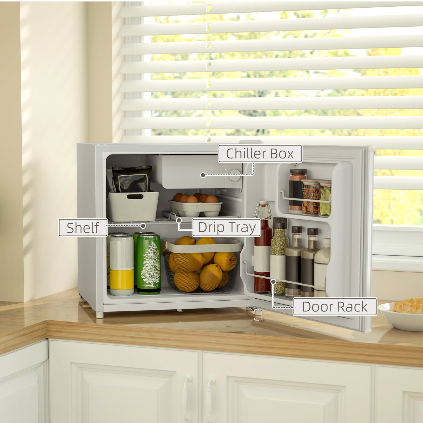 Lockable Countertop Fridge - 46L