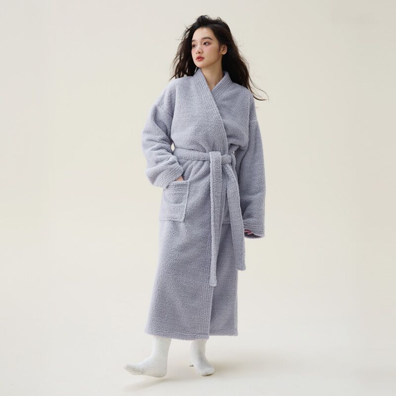 Coral Fleece Unisex Bathrobe
