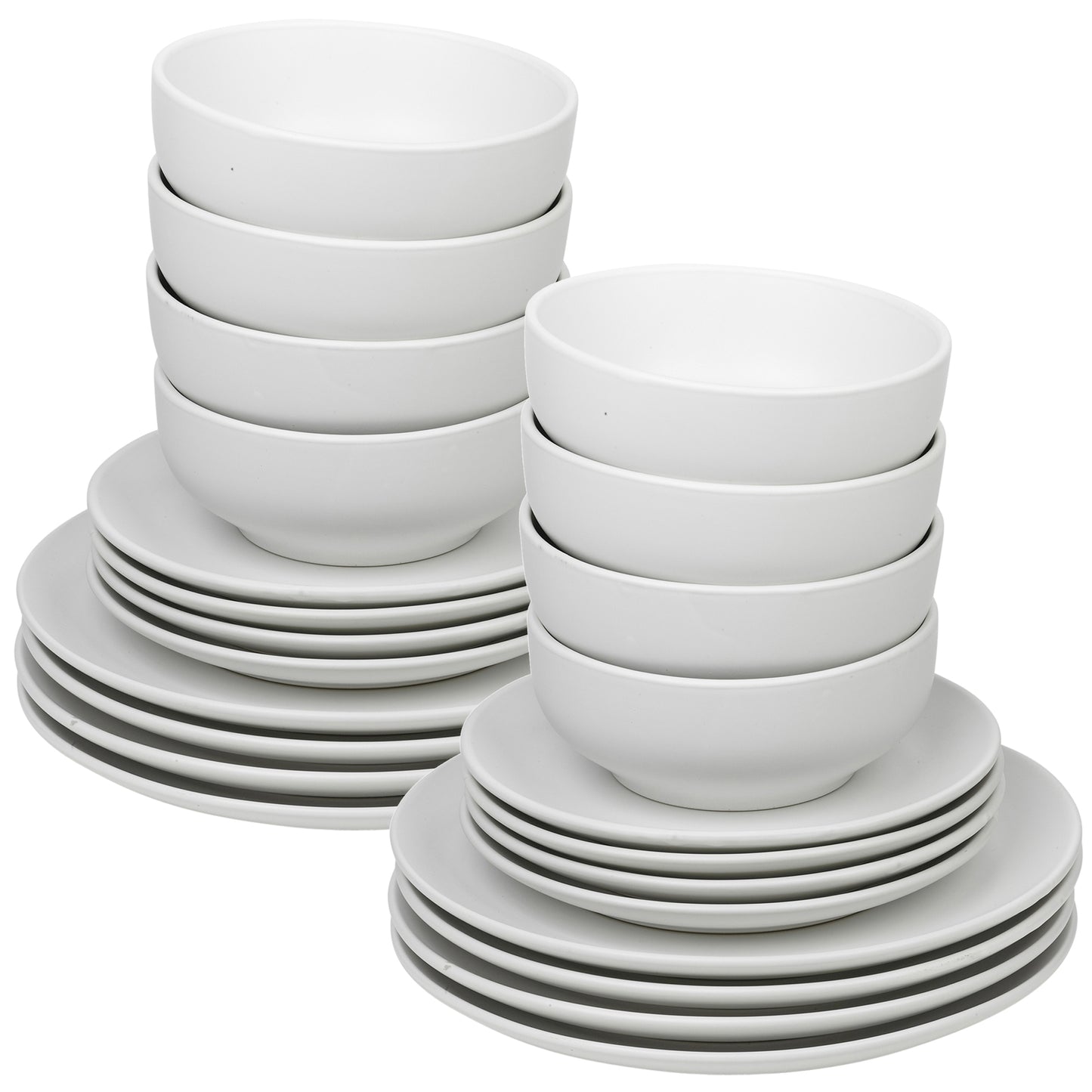 Coloured Stone Ceramic 12/24 Piece Dinnerware Crockery Plates Bowls Dining Set