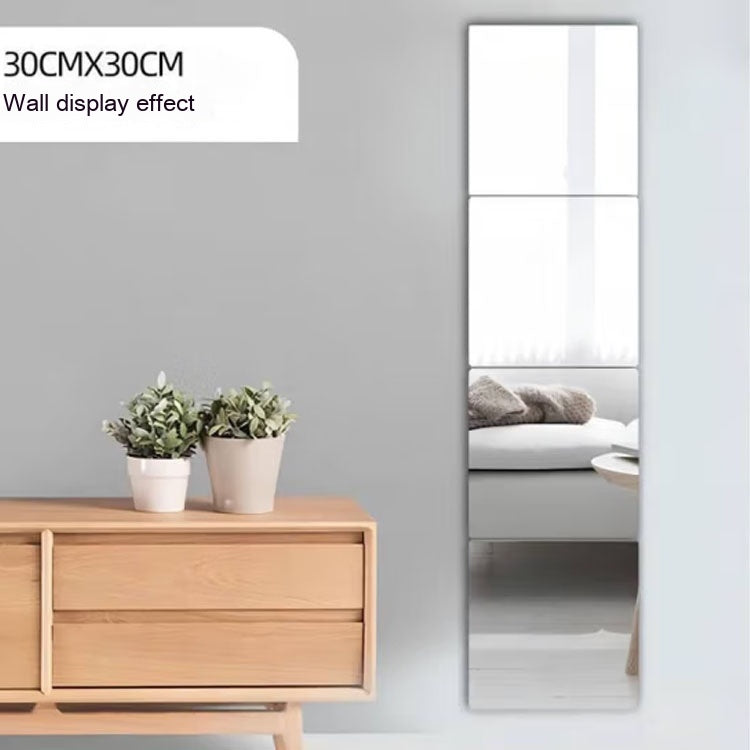 Acrylic Mirror Sticker Self-adhesive Soft Mirror x 4