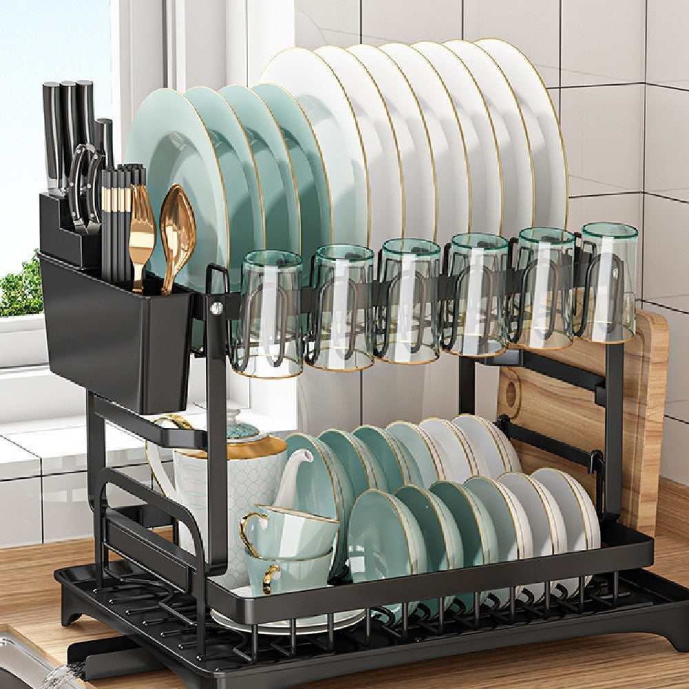 Multi-Function Dish & Cup Drying Rack – Foldable Kitchen Organiser