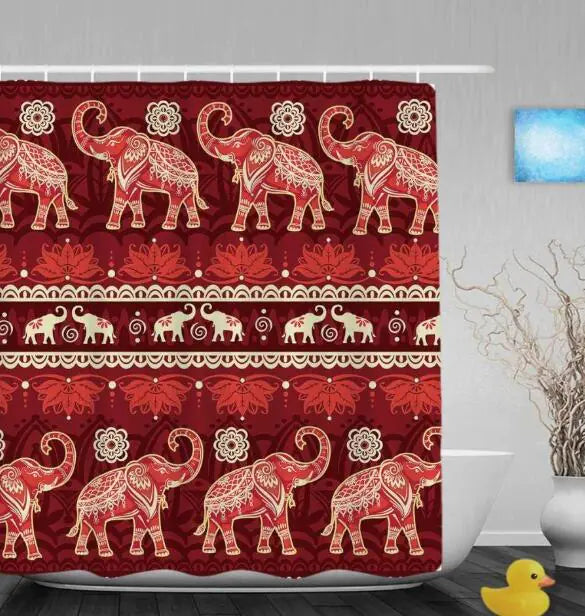 African-Inspired Shower Curtains