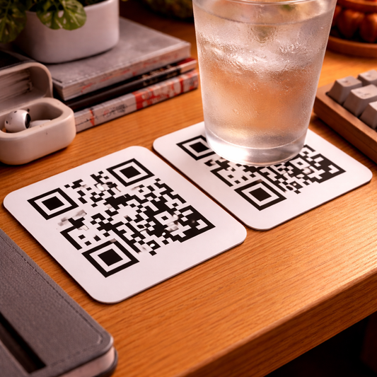 Loomz Cork-Back QR Coaster (one)