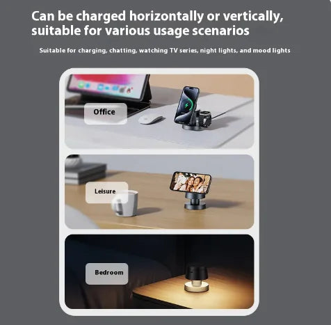 Wireless Charging Lamp – 3-in-1 Magnetic Charger