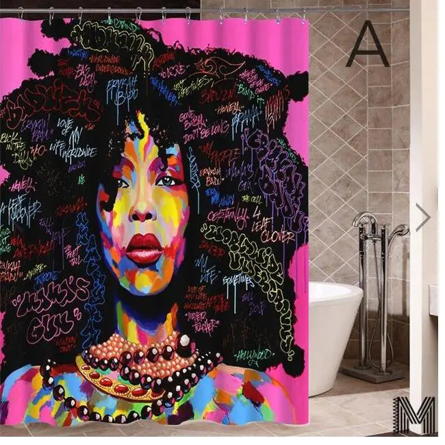 African-Inspired Shower Curtains