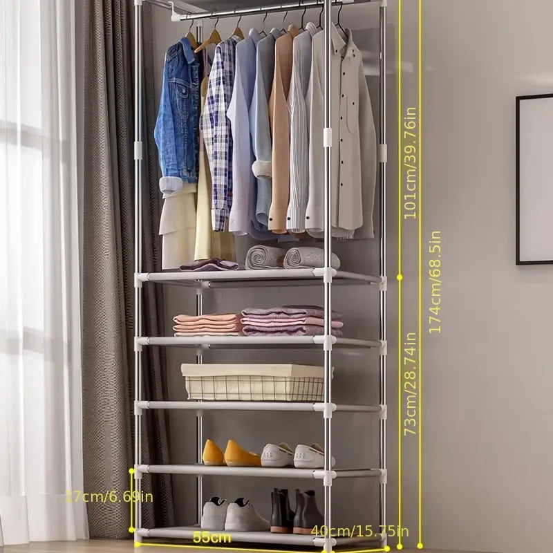 Modern Floor-to-Ceiling Clothes Rack