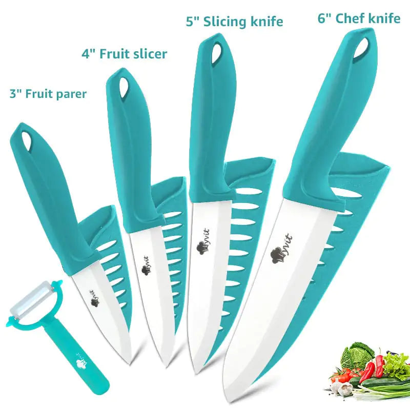 5-Piece Standable Ceramic Knife Set (Zirconia Blades)