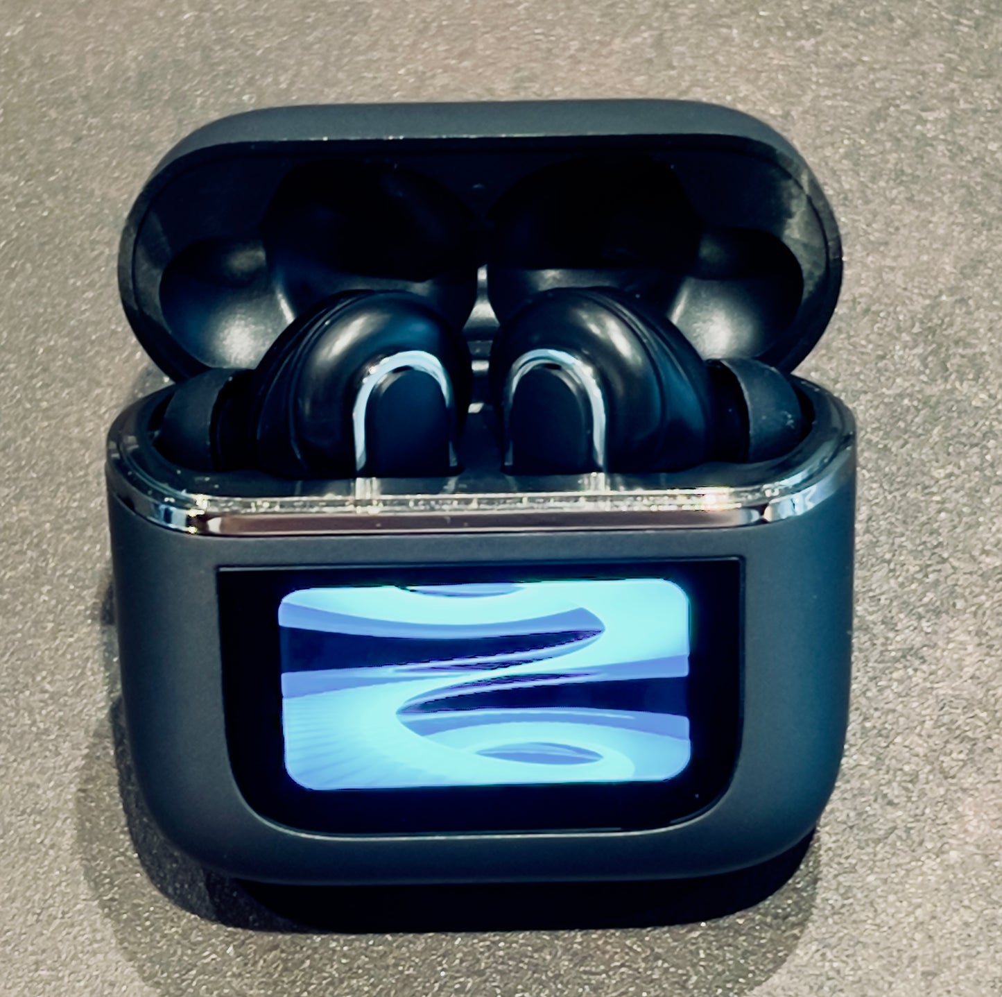 Wireless Noise Cancelling Earbuds with Smart Features Display Charging Case