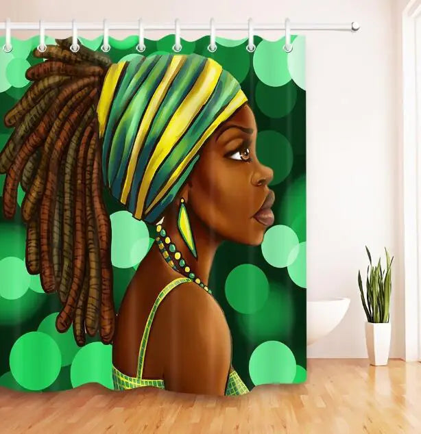 African-Inspired Shower Curtains